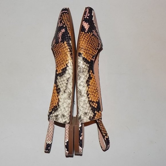 Madewell Margo Python leather slingbacks US 8.5 - Picture 3 of 12